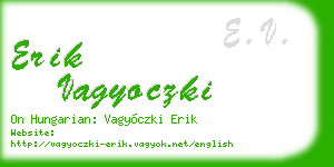 erik vagyoczki business card